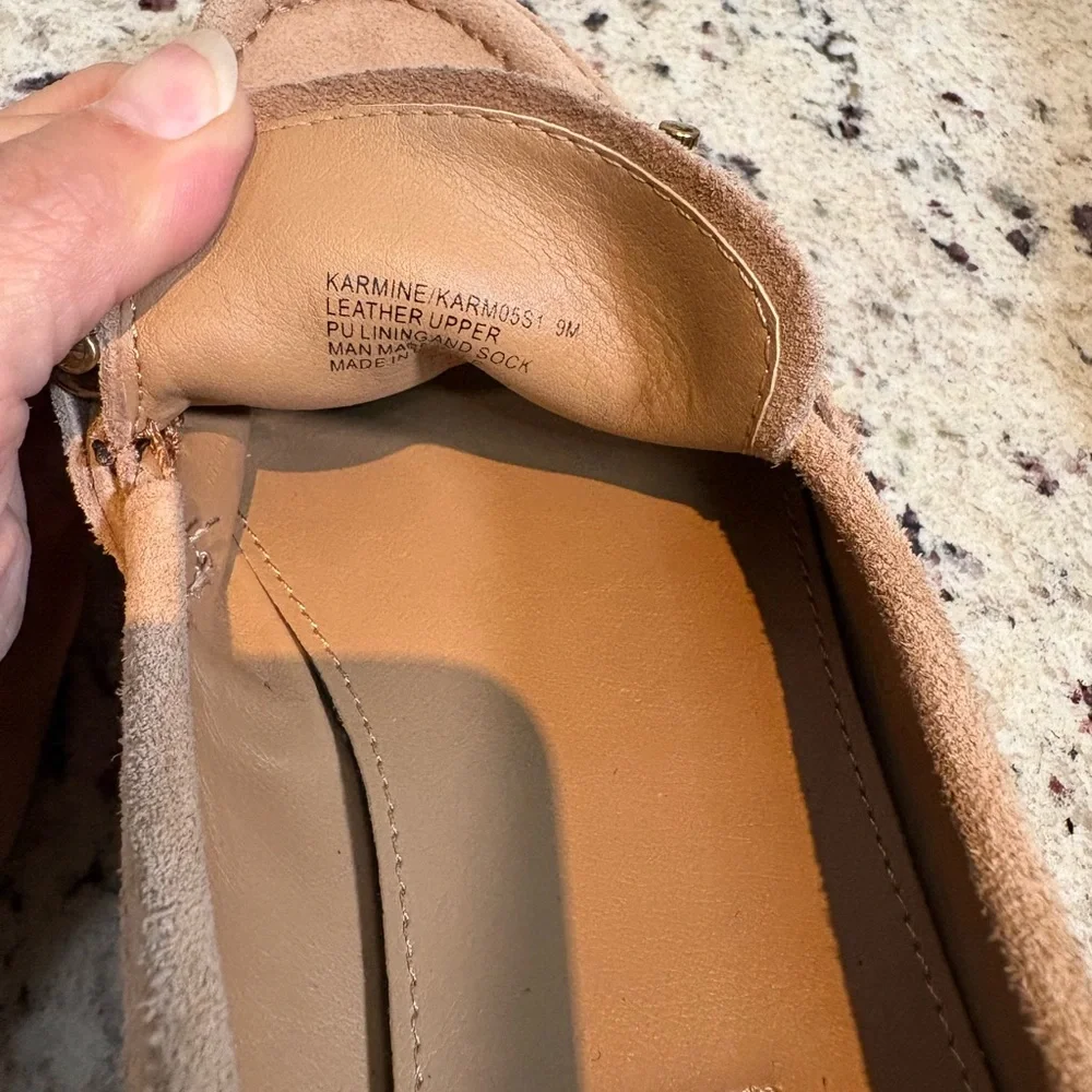 Steve Madden Karmine Suede Loafers Size 9 Tan